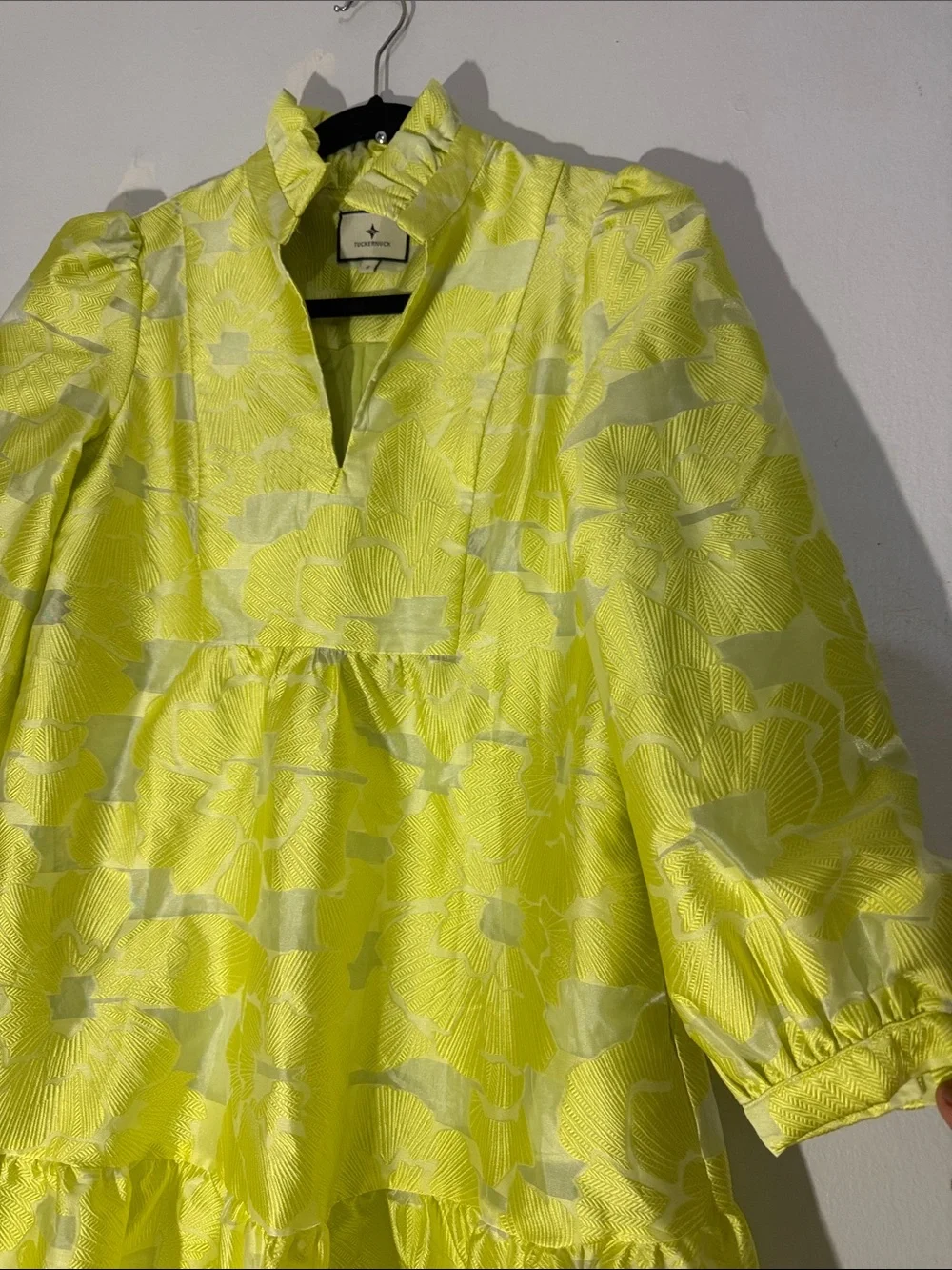 Tuckernuck Citron Fil Coupe Palmerston mini dress small - Picture 4 of 8